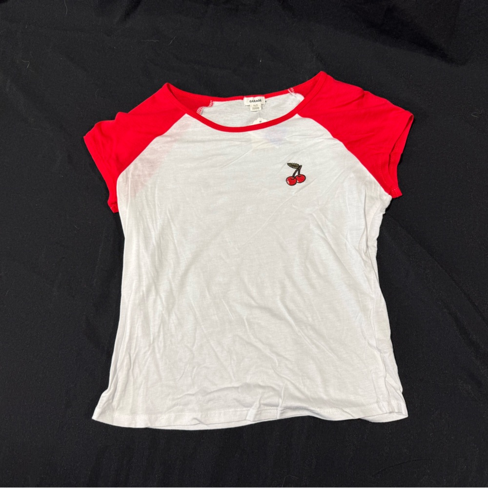 Garage Red and White Cherry Tee